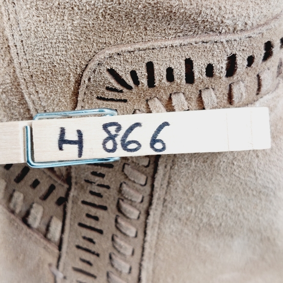 Vince Camuto Madolee Tan Suede Block Heel Over the Knee Boots H866 - Picture 13 of 13